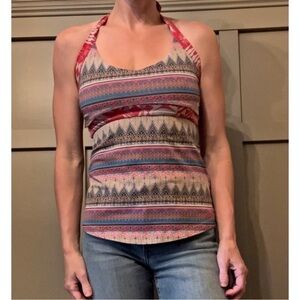 Patagonia Pinback Halter Top Organic Cotton Outdoor Climbing Tank Size Small